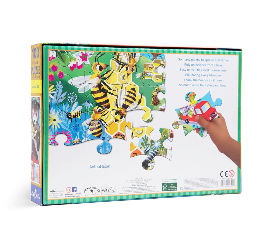 Love of Bees 100 Piece Puzzle  Eeboo   