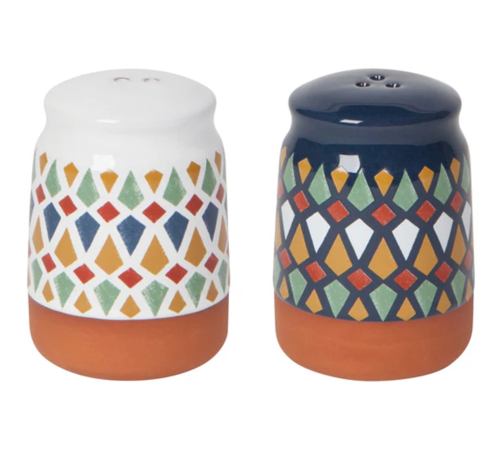 Kaleido Terracotta Salt & Pepper Shakers  Now Designs   