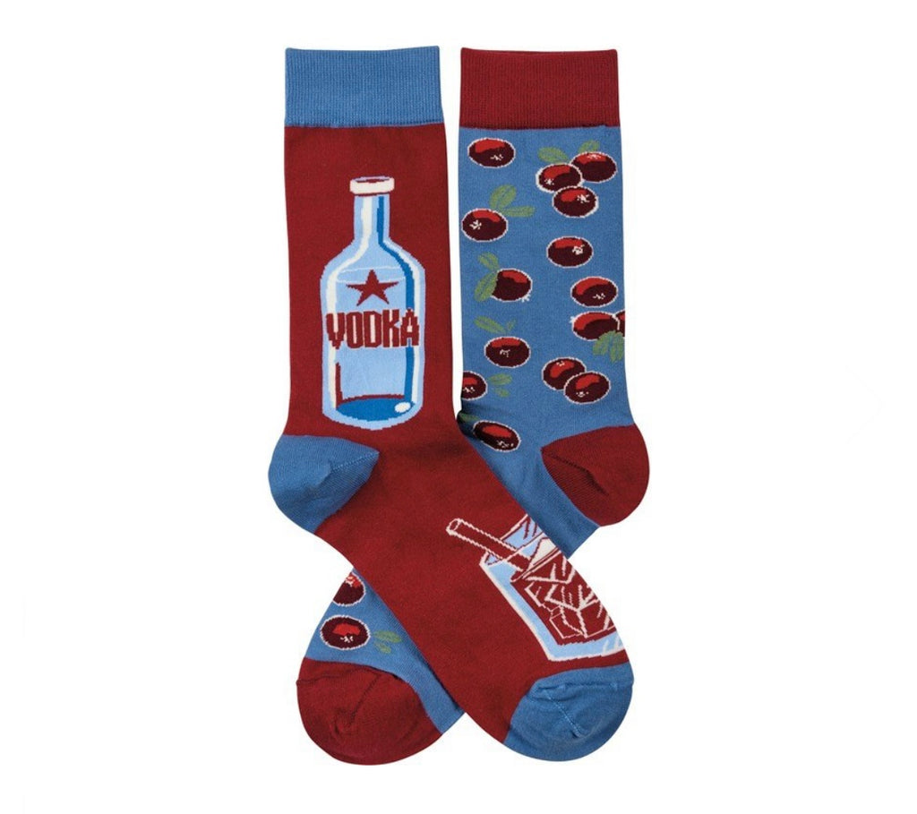 Favorite Food/Drink Combo Socks  Primitives by Kathy Vodka & Cranberries  