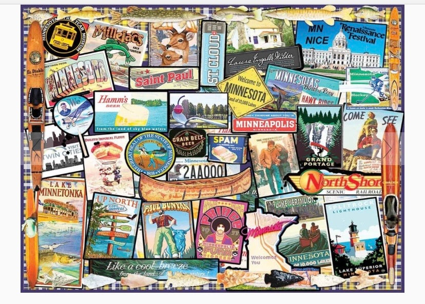 I Love Minnesota Puzzle 1000 pieces  White Mountain Puzzles   