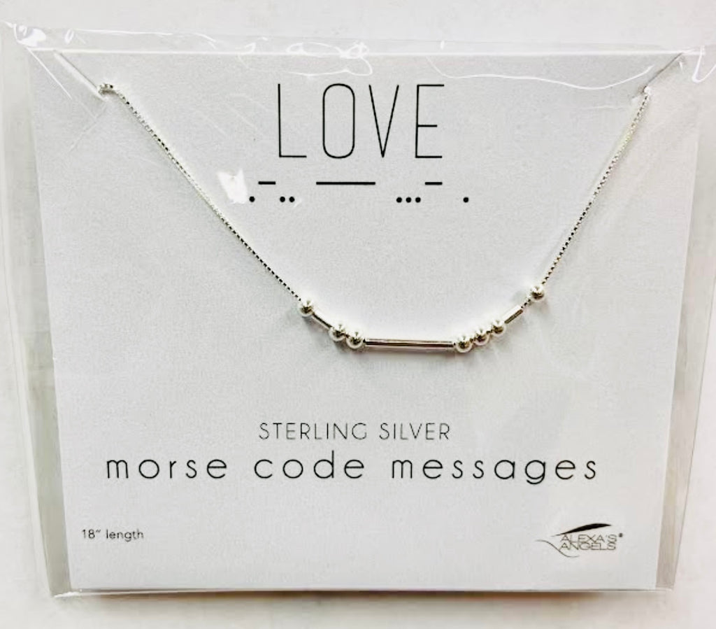 Love Morse Code Necklace  Alexa's Angels   