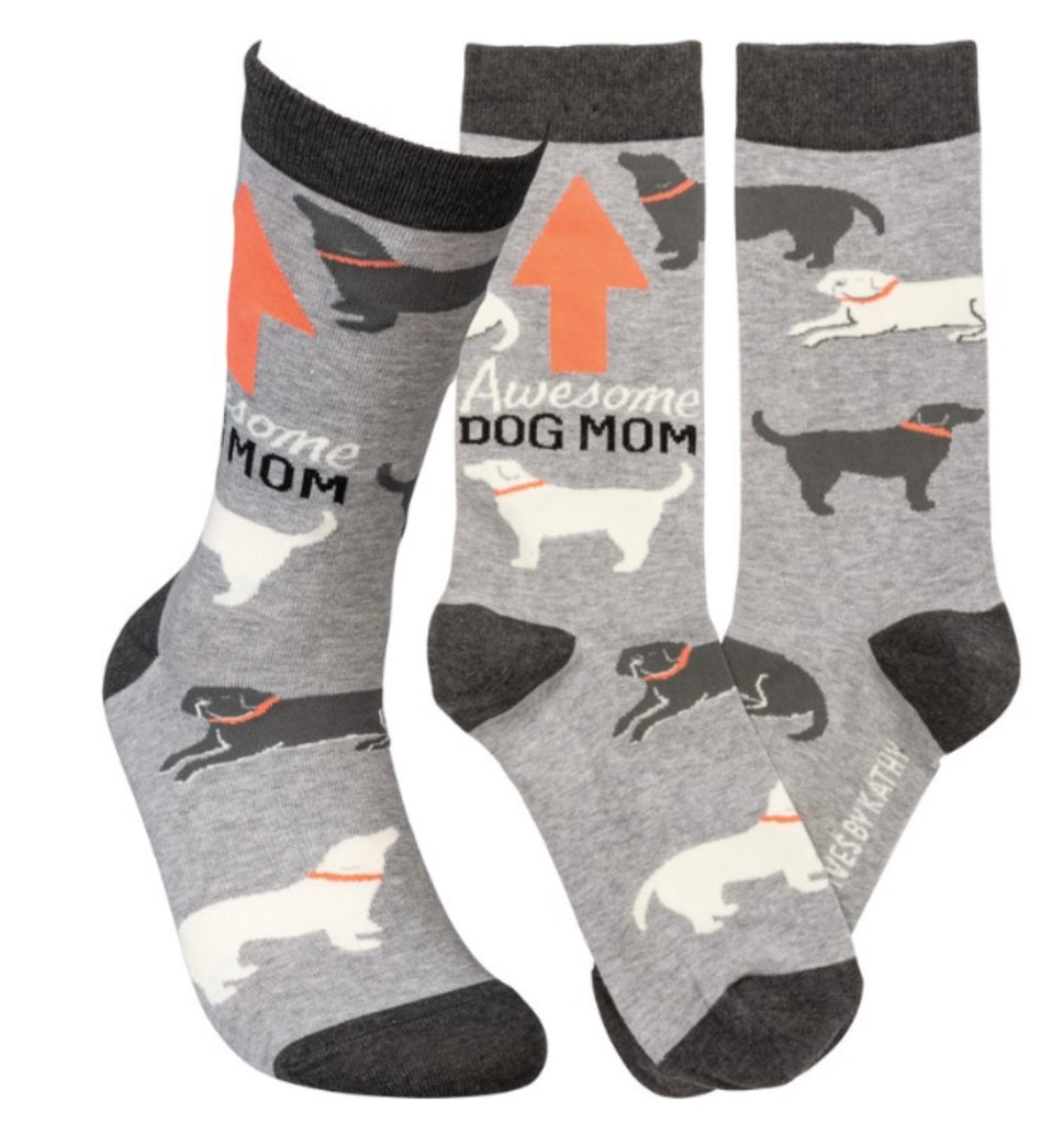 Awesome Cat/Dog Mom Socks  Primitives by Kathy Dog Mom  