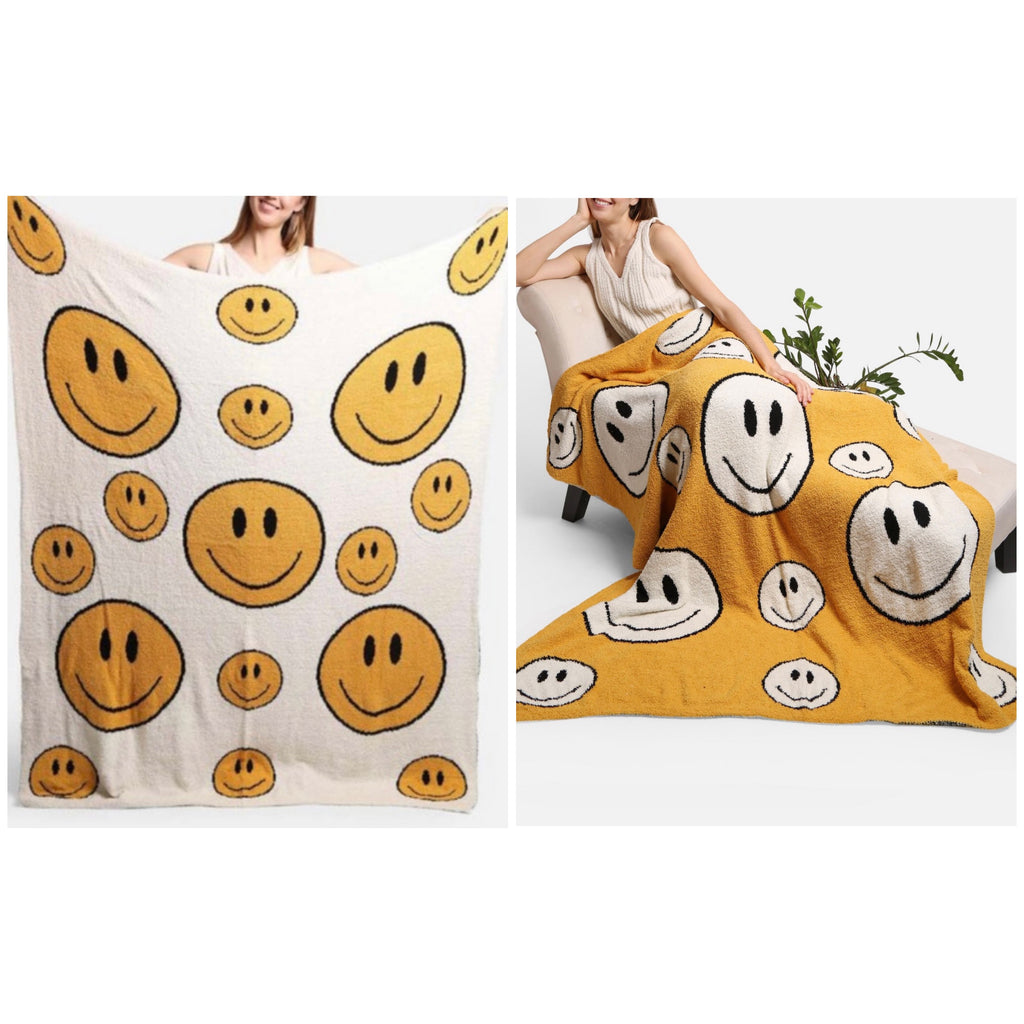 Happy Face Throw Blanket Shirts Jasmine Trading Corp   