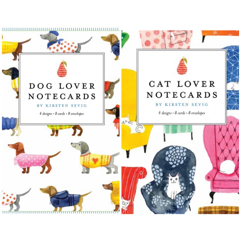 Dog/Cat Lovers Notecards  Skandisk   