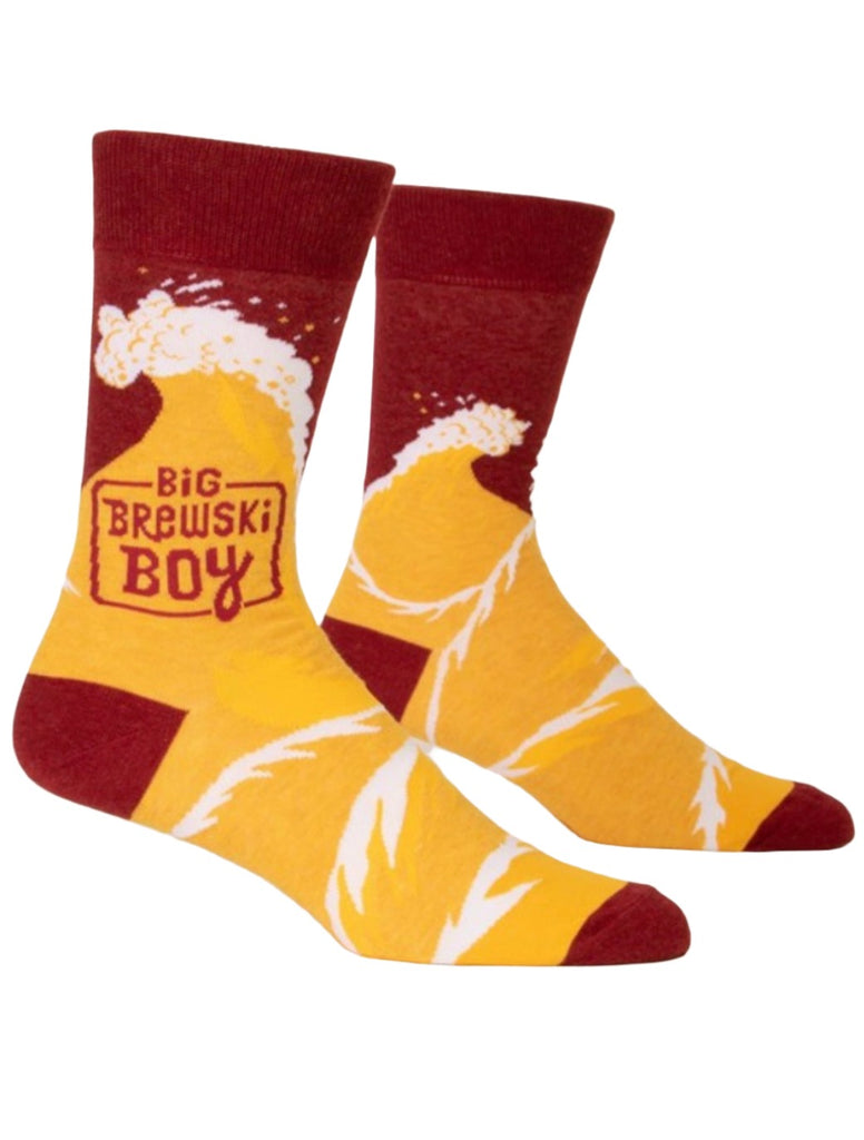 Big Brewski Boy Men's Crew Socks  Blue Q   