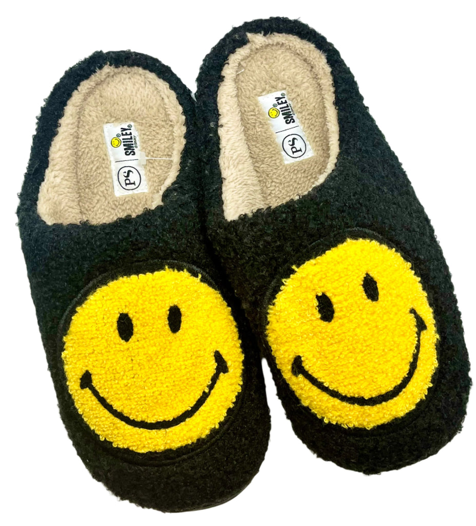 Smiley Slippers  Pretty Simple Black S  