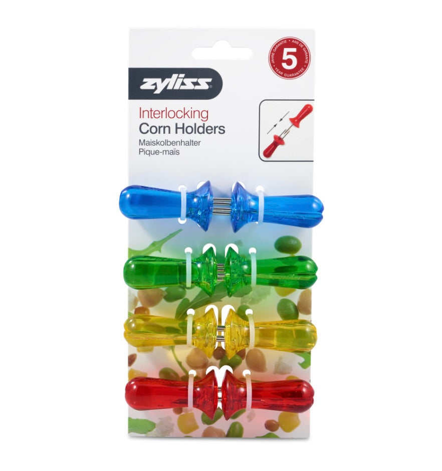 Interlocking Corn Holders  Zyliss Jewel Translucent  