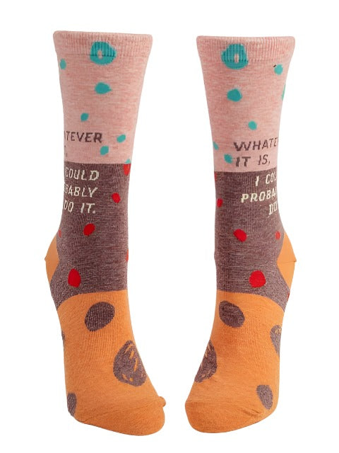 Whatever It Is, I Could Probably Do It Women's Crew Socks  Blue Q   