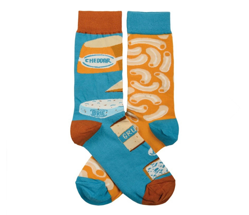 Favorite Food/Drink Combo Socks  Primitives by Kathy Macaroni & Cheese  