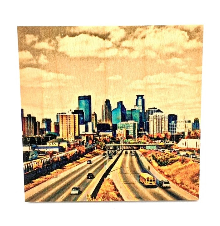 Minneapolis Coasters  Homespun Goods Skyline  