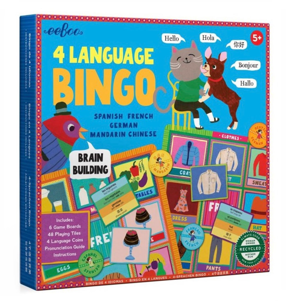 4 Language Bingo  Eeboo   