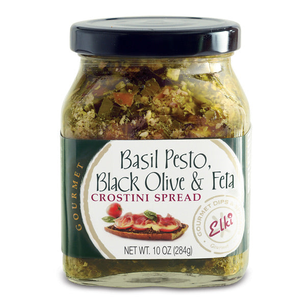 Crostini Spreads  Elki Basil Pesto, Black Olive & Feta  