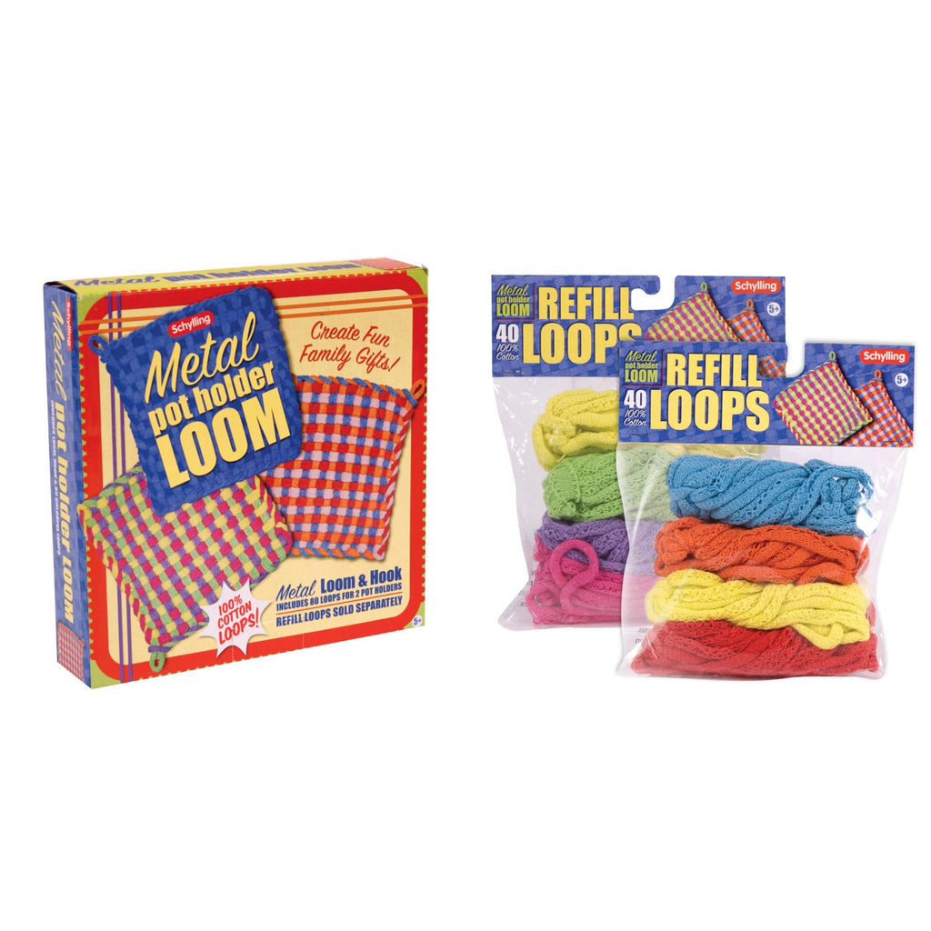 Metal Potholder Loom & Refill Loops  Schylling   