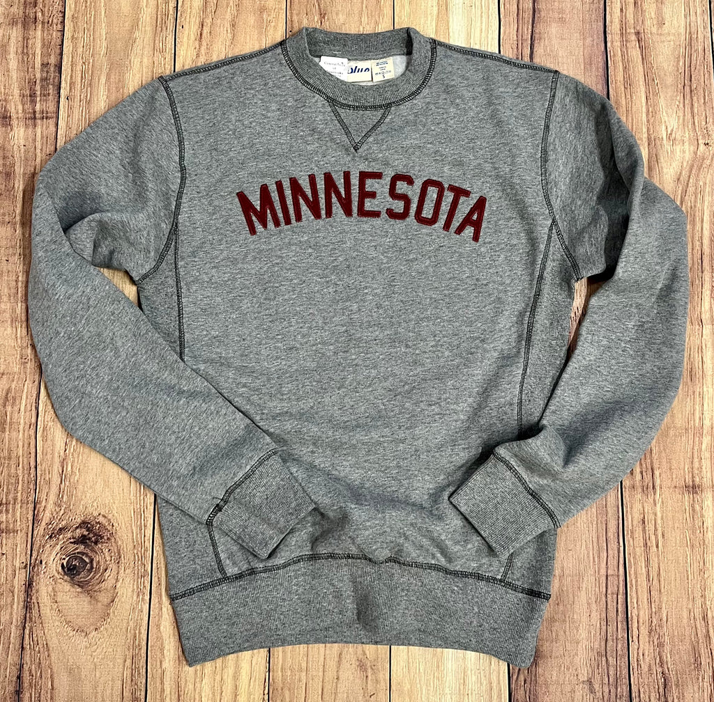 MN Crew Sweatshirt  Lakeshirts Gunmetal S  