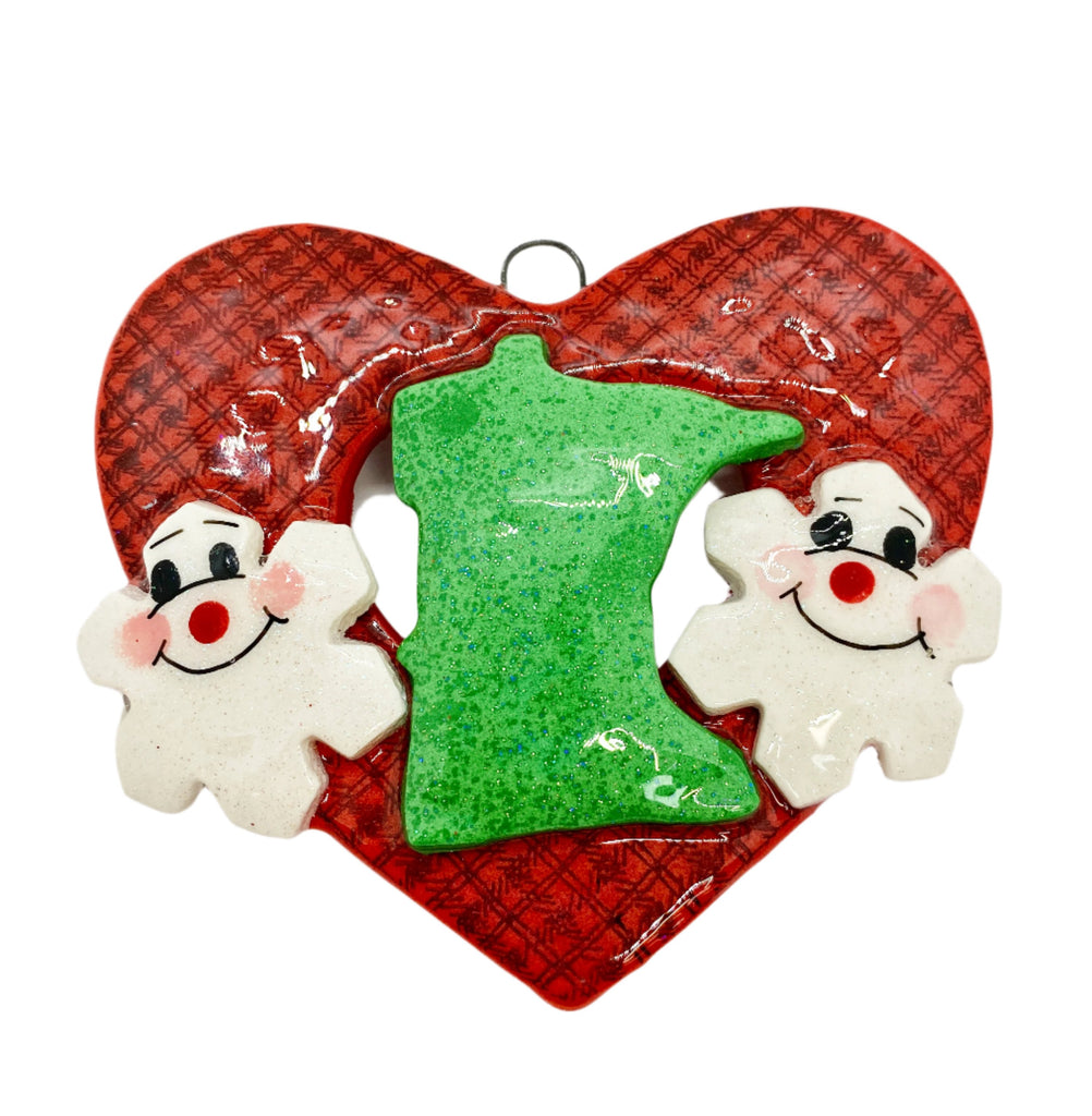 Minnesota Family Personalized Dough Ornament  Anything Doughs Family of 2  