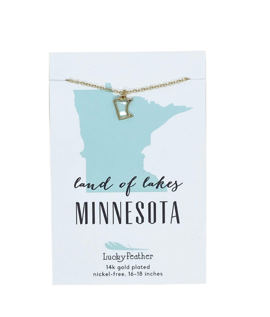 Minnesota Necklace  Lucky Feather   