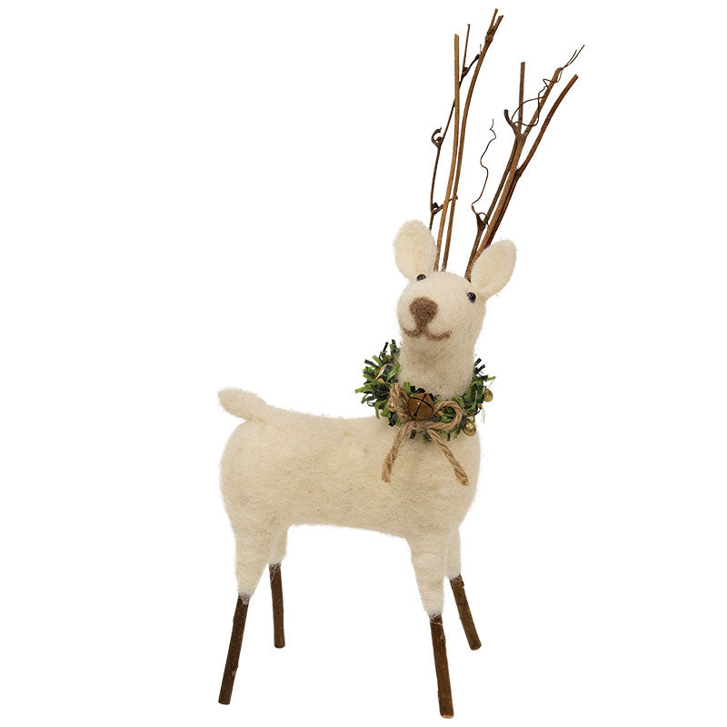 Felted White Reindeer Ornaments  Bright Ideas Large  