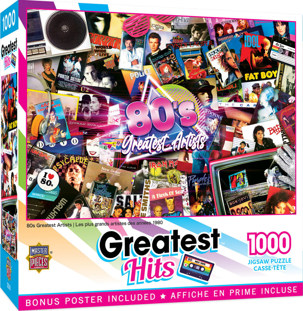 80's Greatest Hits 1000 Piece Puzzle  Masterpieces   