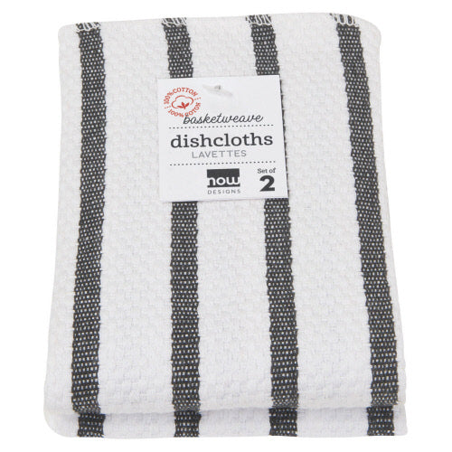 Basketweave Kitchen Towels  Now Designs Black  