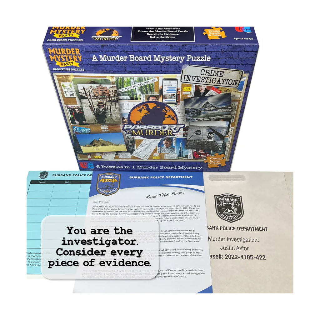 Murder Mystery Puzzle - Passport to Murder  University Games   