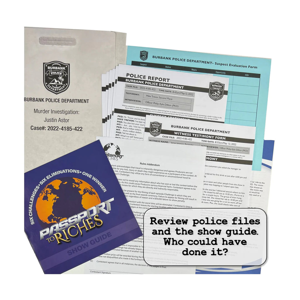 Murder Mystery Puzzle - Passport to Murder  University Games   