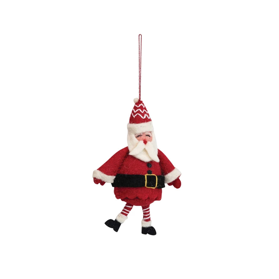 Felt Santa Ornament  Creative Co-Op   