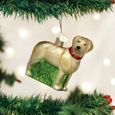 Standing Yellow Lab Ornament  Old World Christmas   